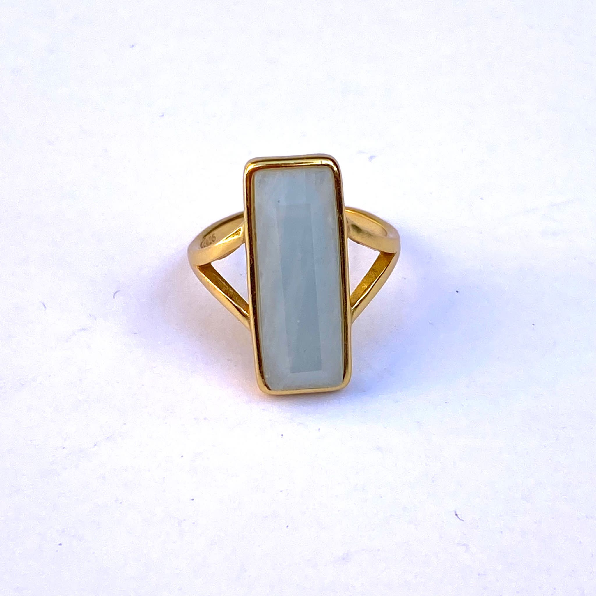 Stainless Steel Rectangle Ring, Gold Rectangle Link Design, Sizes 6-10,  Simple Geometric Ring, Rectangles Band, Shape Ring, Link Ring